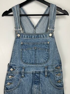 West Street Vintage Denim Overalls size S 4/6 Light Blue 100% Cotton Y2K